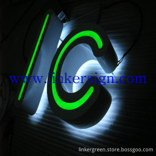 LED acrylic front lit custom business logo